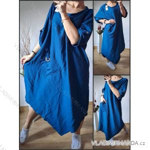 Women's Long Maxi Long Sleeve Dress (2XL/3XL ONE SIZE) ITALIAN FASHION IMD22719