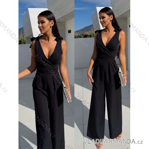 Women's Long Elegant Long Sleeve Jumpsuit (S/M ONE SIZE) ITALIAN FASHION IMWA23289