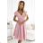 348-9 SCARLETT flared dress with a neckline - powder pink