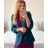 Women's Long Roll Up Sleeve Lined Jacket (S/M ONE SIZE) ITALIAN FASHION IM423JANE