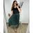 Women's Long Denim Skirt (S/M/L ONE SIZE) ITALIAN FASHION IMD24020 L/XL Brown