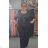 Long Jumpsuit with Pendant 3/4 Long Sleeve Women's Plus Size (50-58) ITALIAN FASHION IMWEC24016