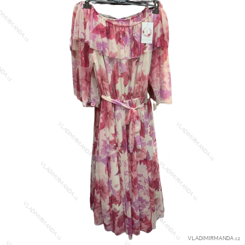 Long Carmen Long Sleeve Dress Women Plus Size (50-58) ITALIAN FASHION IMWEC24026