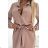 284-2 CAMILLE Shirt dress with pockets - beige