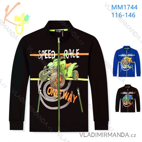 Zip-up sweatshirt long sleeve children's youth girls and boys (116-146) KUGO FM8781