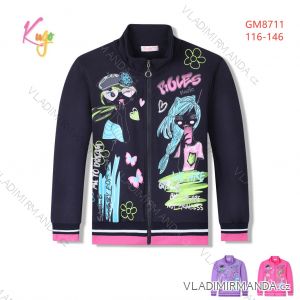 Zip-up sweatshirt long sleeve children's youth girls (116-146) KUGO FM8886