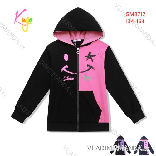 Sweatshirt warm warm-up girl zip (134-164) KUGO M2513
