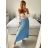 Dress with 3/4-sleeve ladies pocket (uni sl) ITALIAN Fashion IM3181746 -   Light blue -   S / M