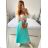 Dress with 3/4-sleeve ladies pocket (uni sl) ITALIAN Fashion IM3181746 -   Light blue -   S / M