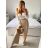 Women's Long Sleeve Knitted Turtleneck Sweater (S/M ONE SIZE) ITALIAN FASHION IM323001 -   Light blue -   M / L