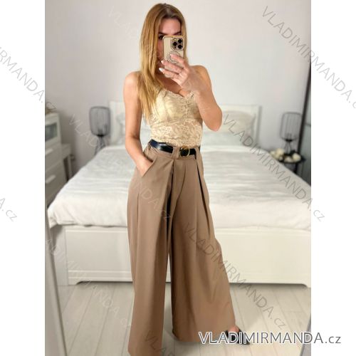 Women's elegant oversize long pants with belt (S/M/L ONE SIZE) ITALIAN FASHION IM324060