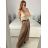 Women's elegant oversize long pants with belt (S/M/L ONE SIZE) ITALIAN FASHION IM324060