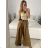 Women's elegant oversize long pants with belt (S/M/L ONE SIZE) ITALIAN FASHION IM324060