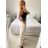 Women's Long Leather Pants (S/M ONE SIZE) ITALIAN FASHION IMWAD234126 -   Light blue -   S / M