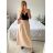 Chiffon Skirt Long Ladies (uni sl) ITALIAN MODE IM319678 -   beige -   M / L