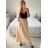 Chiffon Skirt Long Ladies (uni sl) ITALIAN MODE IM319678 -   beige -   M / L