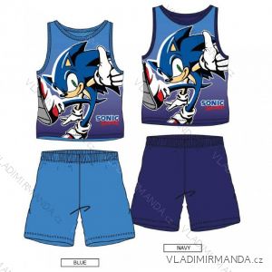 Set of summer shorts and sleeveless t-shirt sonic for children and teenagers (98-128) SETINO EX2112