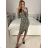 Women's Long Chiffon Short Sleeve Dress (S/M ONE SIZE) ITALIAN FASHION IMWGS231048
