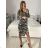 Women's Long Chiffon Short Sleeve Dress (S/M ONE SIZE) ITALIAN FASHION IMWGS231048
