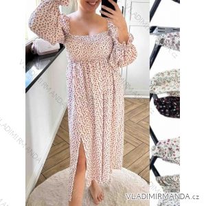 Long Carmen Short Sleeve Women's Plus Size Dress (56/58 ONE SIZE) ITALIAN FASHION IMWT24056