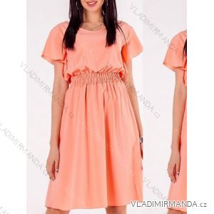 Women's Long Chiffon Short Sleeve Dress (S/M ONE SIZE) ITALIAN FASHION IMWGS231048