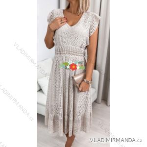 Summer cotton lace carmen women's dress (S / M ONE SIZE) ITALIAN FASHION IMWA222609