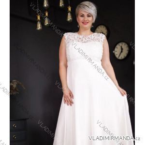 Women's Plus Size (42-48) Long Elegant Party Sleeveless Dress FRENCH FASHION FMPEL23SAVINAQS