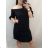 Women's Summer Carmen Short Sleeve Dress (S/M/L/XL ONE SIZE) ITALIAN FASHION IMC24056