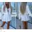 Women's Lace Cotton Short Sleeve Women's Dress (S / M ONE SIZE) ITALIAN FASHION IMWM215877