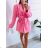 Women's Elegant Long Sleeve Shirt Dress (S/M ONE SIZE) ITALIAN FASHION IMWKK223994