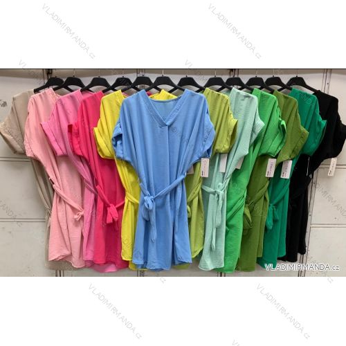Women's Long Sleeve Shirt Dress (S/M/L ONE SIZE) ITALIAN FASHION IMC22658