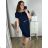 Women's short sleeve dress oversized (L-3XL) POLISH FASHION PMF20013