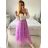 Women's Long Chiffon Short Sleeve Dress (S/M ONE SIZE) ITALIAN FASHION IMWGM23456