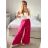 Women's Long Leather Pants (S/M ONE SIZE) ITALIAN FASHION IMWAD234126 -   růžová starorůžová -   M / L