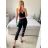 Women's Long Leather Pants (S/M ONE SIZE) ITALIAN FASHION IMWAD234126