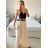Women's Long Leather Pants (S/M ONE SIZE) ITALIAN FASHION IMWAD234126