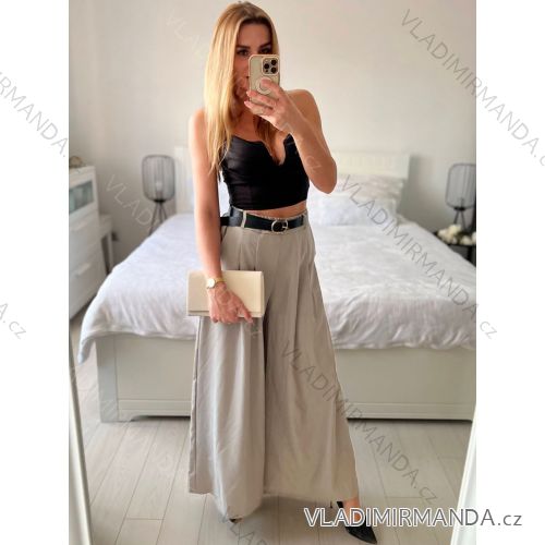 Women's Long Leather Pants (S/M ONE SIZE) ITALIAN FASHION IMWAD234126