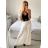 Women's Long Leather Pants (S/M ONE SIZE) ITALIAN FASHION IMWAD234126 -   beige -   M / L