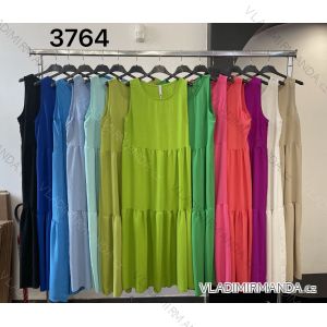 Women's Long Chiffon Short Sleeve Dress (S/M ONE SIZE) ITALIAN FASHION IMWGS231048