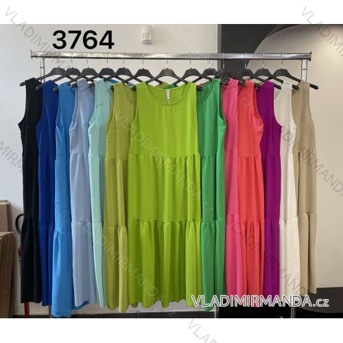 Women's Long Chiffon Short Sleeve Dress (S/M ONE SIZE) ITALIAN FASHION IMWGS231048