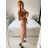 Women's Ribbed Long Sleeve Dress (S/M ONE SIZE) ITALIAN FASHION IMM23M19206