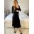 Women's Ribbed Long Sleeve Dress (S/M ONE SIZE) ITALIAN FASHION IMM23M19206