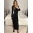 Women's Elegant Long Sleeve Dress (S/M ONE SIZE) ITALIAN FASHION IMM23M6062