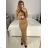 Women's Elegant Long Sleeve Dress (S/M ONE SIZE) ITALIAN FASHION IMM23M6062 -   beige -   S / M