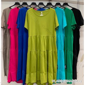 Women's Casual Cotton Short Sleeve Dress (S/M/L ONE SIZE) ITALIAN FASHION IMC23153