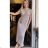 Women's Long Sleeve Hoodie Dress (S / M ONE SIZE) ITALIAN FASHION IMWA216095