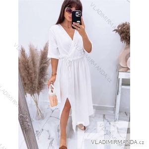 Women's Long Sleeve Hoodie Dress (S / M ONE SIZE) ITALIAN FASHION IMWA216095