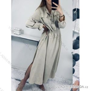 Women's Long Sleeve Hoodie Dress (S / M ONE SIZE) ITALIAN FASHION IMWA216095