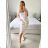 Women's Long Sleeve Shirt Dress (S/M ONE SIZE) ITALIAN FASHION IMWD232607 -   white -   M / L
