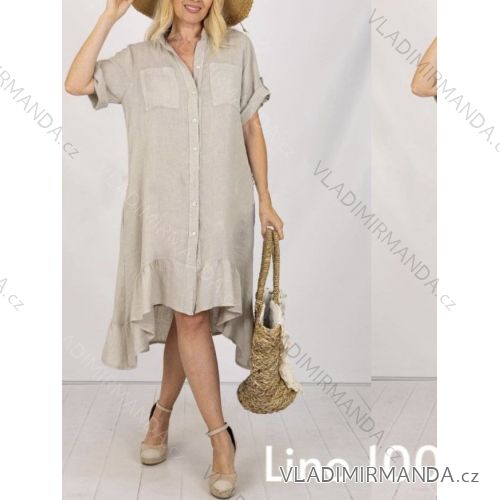 Women's Long Chiffon Short Sleeve Dress (S/M ONE SIZE) ITALIAN FASHION IMWGM23456